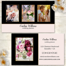 Planificador de boda de oro negro de 4 fotos