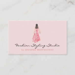 Tarjeta De Visita Planificador de boda vestido de novia acuarela ros