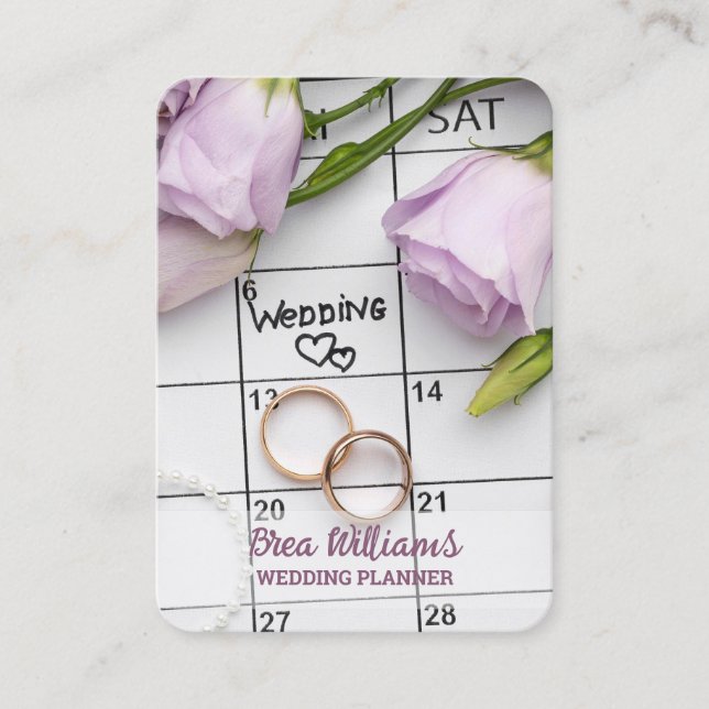 Tarjeta De Visita Planificador de bodas (Anverso)