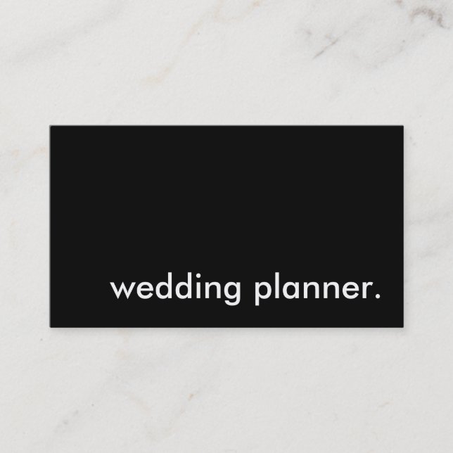 Tarjeta De Visita planificador de bodas. (Anverso)