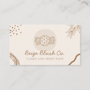 Tarjeta De Visita Planificador de Bodas Beige Rubor Cumpleaños Amena