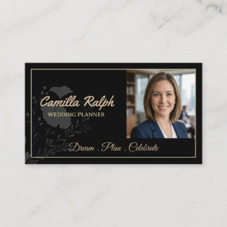 Tarjeta De Visita Planificador de Bodas con Foto Personalizada