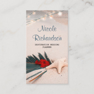 Tarjeta De Visita Planificador de bodas de destino tropical