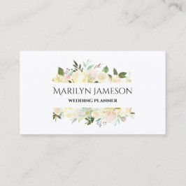 Tarjeta De Visita Planificador de bodas de florecimiento de vainilla