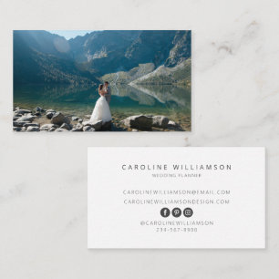 Tarjeta De Visita Planificador de Bodas de Fotografía Elegante Moder