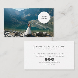 Tarjeta De Visita Planificador de bodas de logotipo elegante Chic Fo