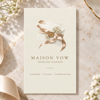 Tarjeta De Visita Planificador de Bodas Elegante