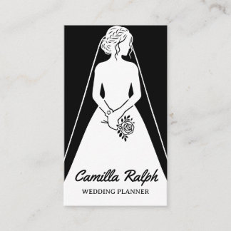 Tarjeta De Visita Planificador de Bodas Elegante