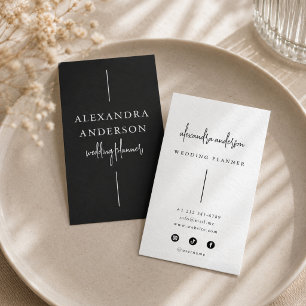 Tarjeta De Visita Planificador de Bodas en Tipografía Moderna en Bla