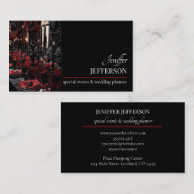 planificador de bodas evento floral oscuro