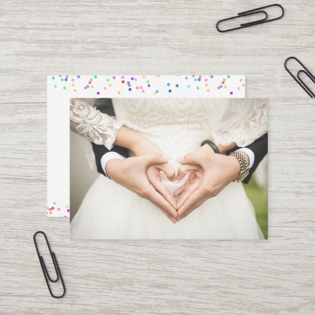 Tarjeta De Visita Planificador de bodas / fotógrafo (Anverso/Reverso In Situ)