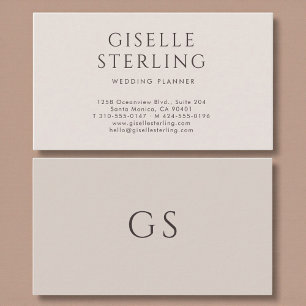 Tarjeta De Visita Planificador de Bodas Lujo Neutral Moderno Elegant