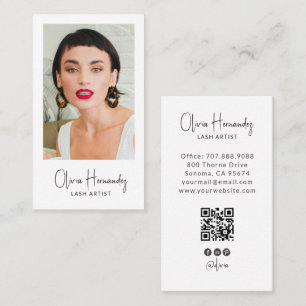 Tarjeta De Visita Planificador de Bodas Moderno Código QR de Foto