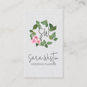 Tarjeta De Visita Planificador de Bodas Monograma