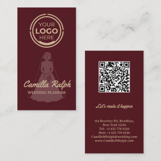 Tarjeta De Visita Planificador de Bodas Vertical Personalizado