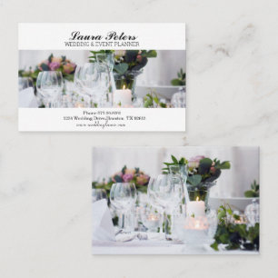 Tarjeta De Visita Planificador de bodas y eventos elegante