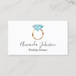 Tarjeta De Visita Planificador de casamiento de anillo de diamantes