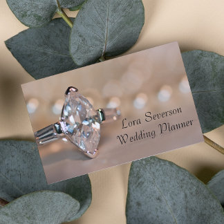 Tarjeta De Visita Planificador de casamiento del anillo de compromis