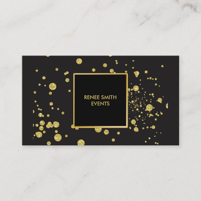 Tarjeta De Visita Planificador de eventos con clase (Anverso)