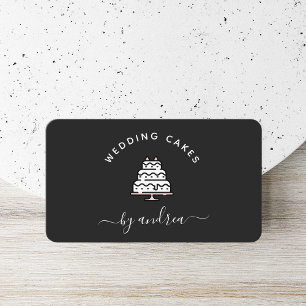 Tarjeta De Visita Planificador de eventos con logotipo de pastelillo