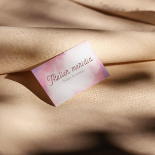 Tarjeta De Visita Planificador de Eventos de Acuarela Rosa
