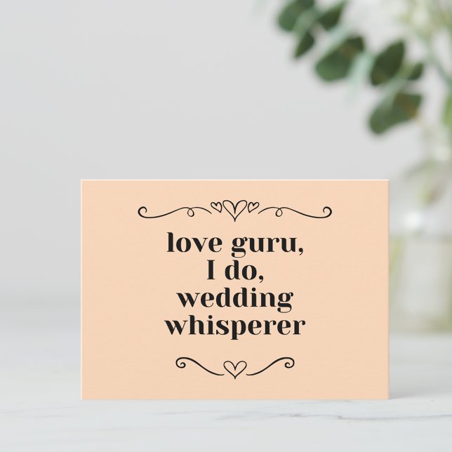 Tarjeta De Visita Planificador de eventos de Boda de personalizables (Love guru wedding whisperer event planner business cards)