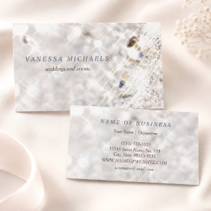 Tarjeta De Visita Planificador de Eventos de Bodas Brillantes