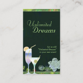 Tarjeta De Visita Planificador de eventos de cócteles tropicales