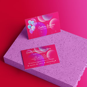 Tarjeta De Visita Planificador de Eventos de Fiesta de Globos Decora