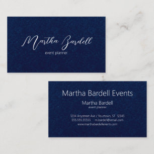 Tarjeta De Visita Planificador de Eventos de Firma Adaptable Blanco
