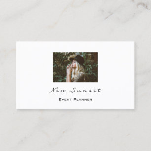 Tarjeta De Visita Planificador de eventos de la foto que casa blanco