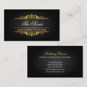Tarjeta De Visita Planificador de eventos de lujo