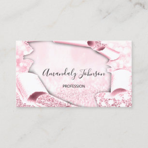 Tarjeta De Visita Planificador de eventos de maquillaje de Purpurina
