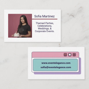 Tarjeta De Visita Planificador de eventos de moda con imagen persona