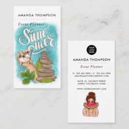 Tarjeta De Visita Planificador de Eventos de Verano de Catering