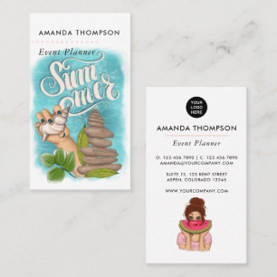 Tarjeta De Visita Planificador de Eventos de Verano de Catering