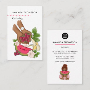 Tarjeta De Visita Planificador de eventos de verano de catering