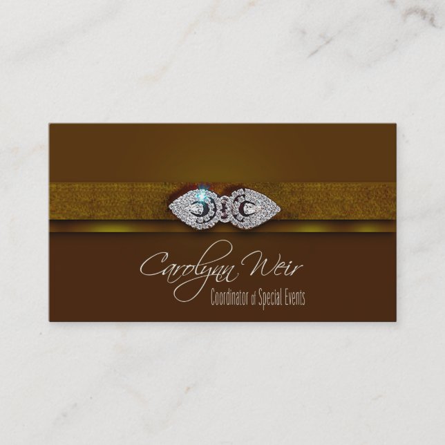 Tarjeta De Visita - Planificador de eventos elegante atractivo (Anverso)