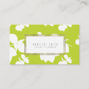Tarjeta De Visita Planificador de Eventos Elegantes Florista Floral 