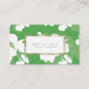 Tarjeta De Visita Planificador de Eventos Elegantes Floristería Flor