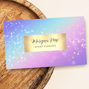 Tarjeta De Visita Planificador de eventos, Estrella de Bokeh, Código