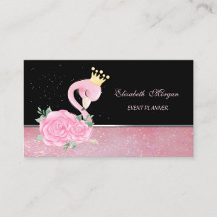 Tarjeta De Visita Planificador de Eventos Flamingo Bebé