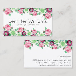 Tarjeta De Visita Planificador de eventos florales