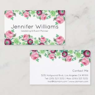 Tarjeta De Visita Planificador de eventos florales