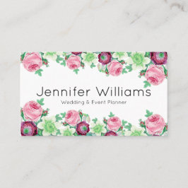 Tarjeta De Visita Planificador de eventos florales