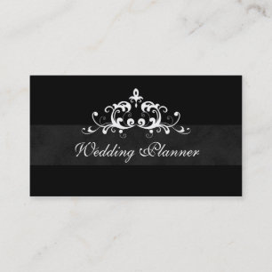 Tarjeta De Visita Planificador de eventos formal de la boda de la