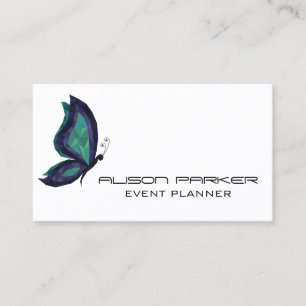 Tarjeta De Visita Planificador de eventos geométrico moderno de mar