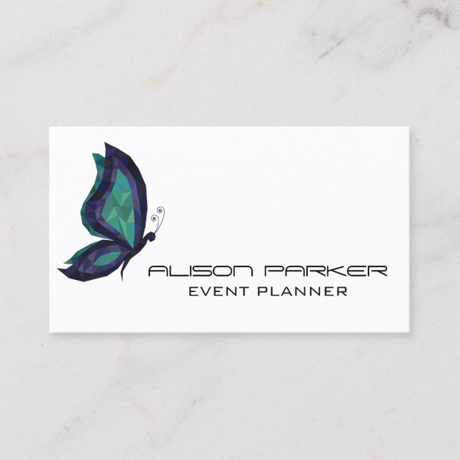 Tarjeta De Visita Planificador de eventos geométrico moderno de mari (Anverso)