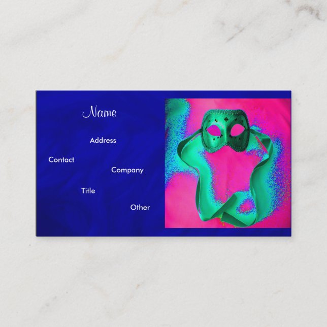 Tarjeta De Visita Planificador de eventos - Masquerade I (Anverso)