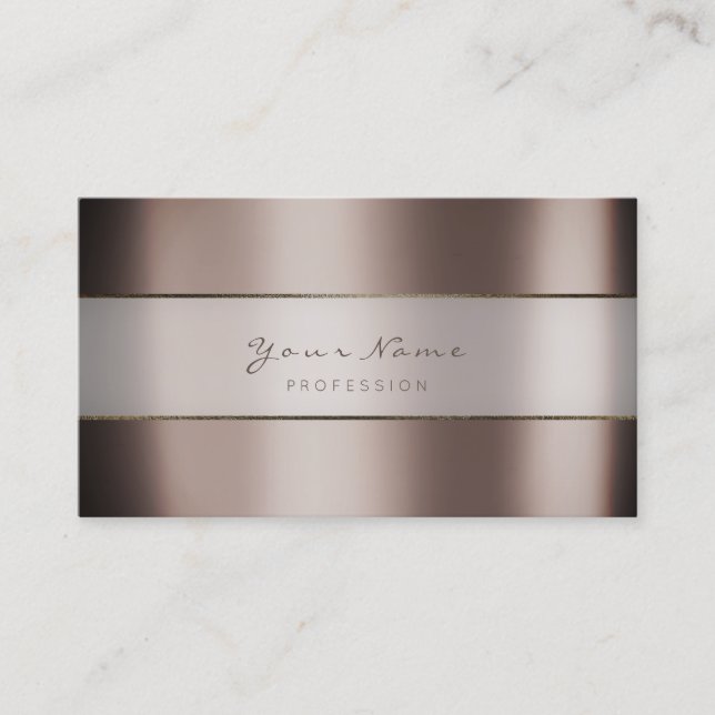 Tarjeta De Visita Planificador de eventos Metálico Minimal Stripes C (Anverso)